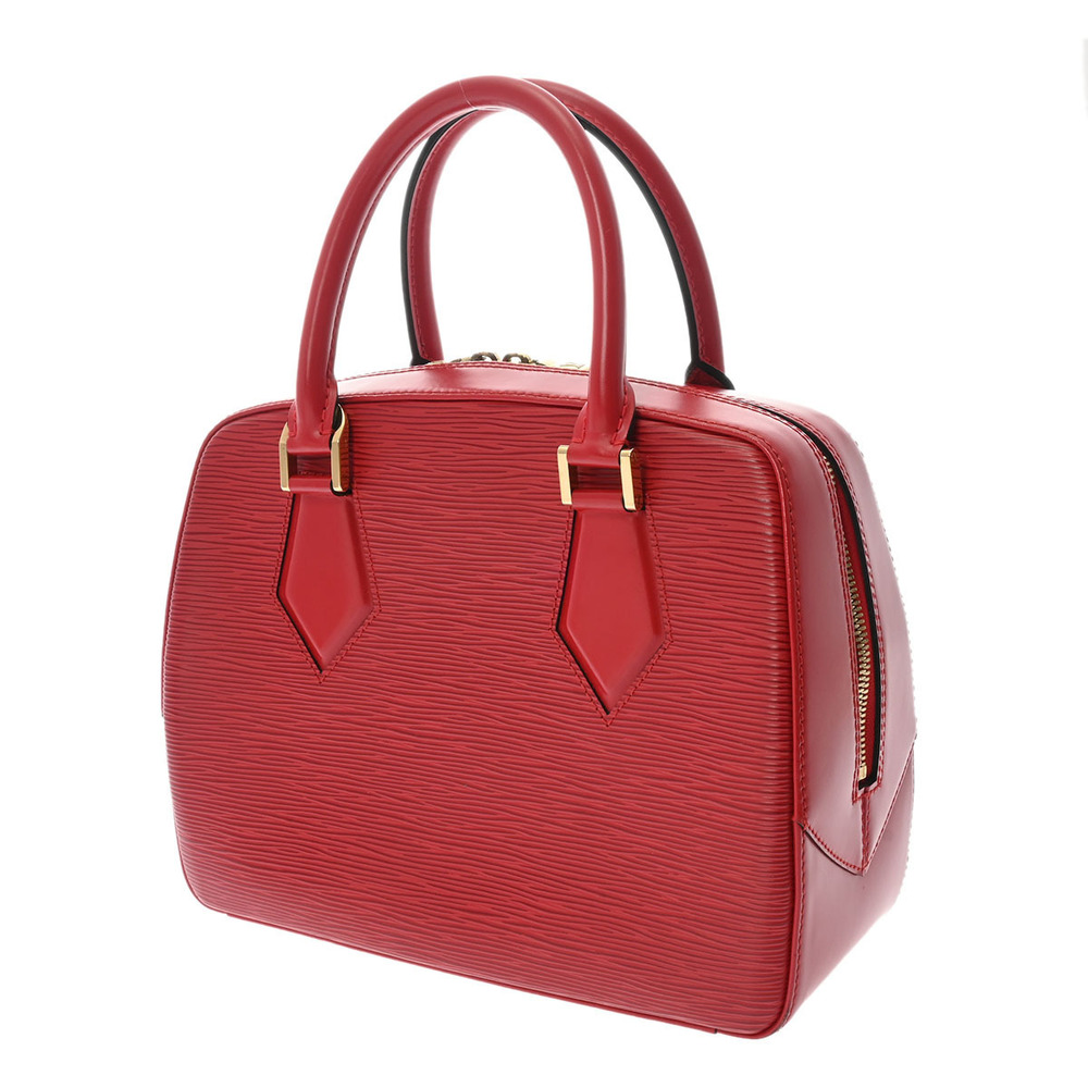 Louis Vuitton Sablon Leather Red Epi Handbag